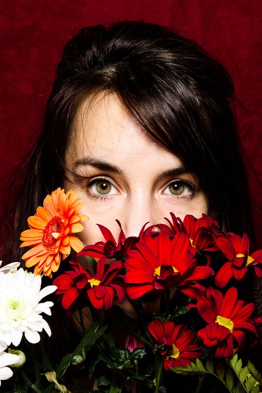 autoportrait photo avec fleurs de Florence Moncenis